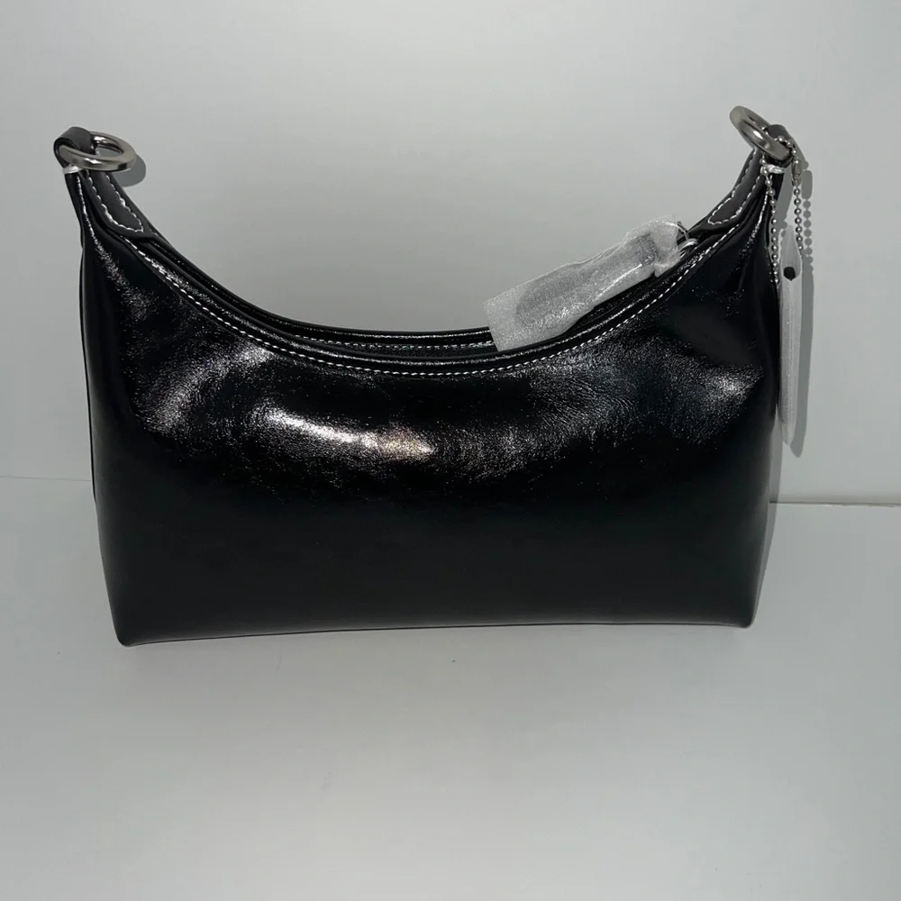 Coach Black Patent Leather Hobo Bag - Picture 2 of 4